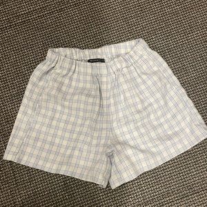 Brandy Melville Blue/White Boxer Shorts